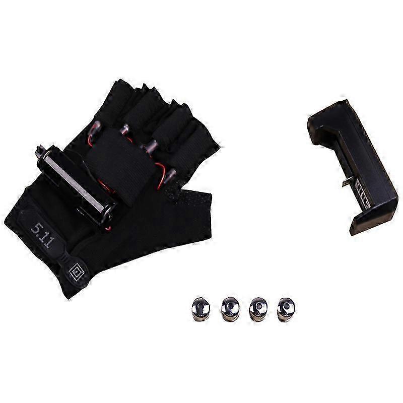 LED Light-Up Gloves for Stage Performances, Red Laser Show Props