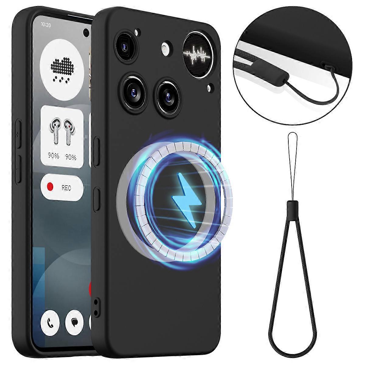 Compatible For Nothing Phone (3) 5G Case Compatible with MagSafe Anti-Drop Liquid Silicone Phone Cover