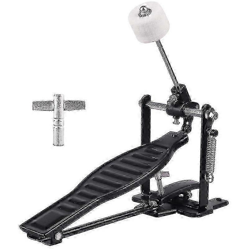 Aluminiumslegering Trommepedal Sæt til Børn med Beater Stick & Tuning Key, Sort Tromme Tilbehør Kit