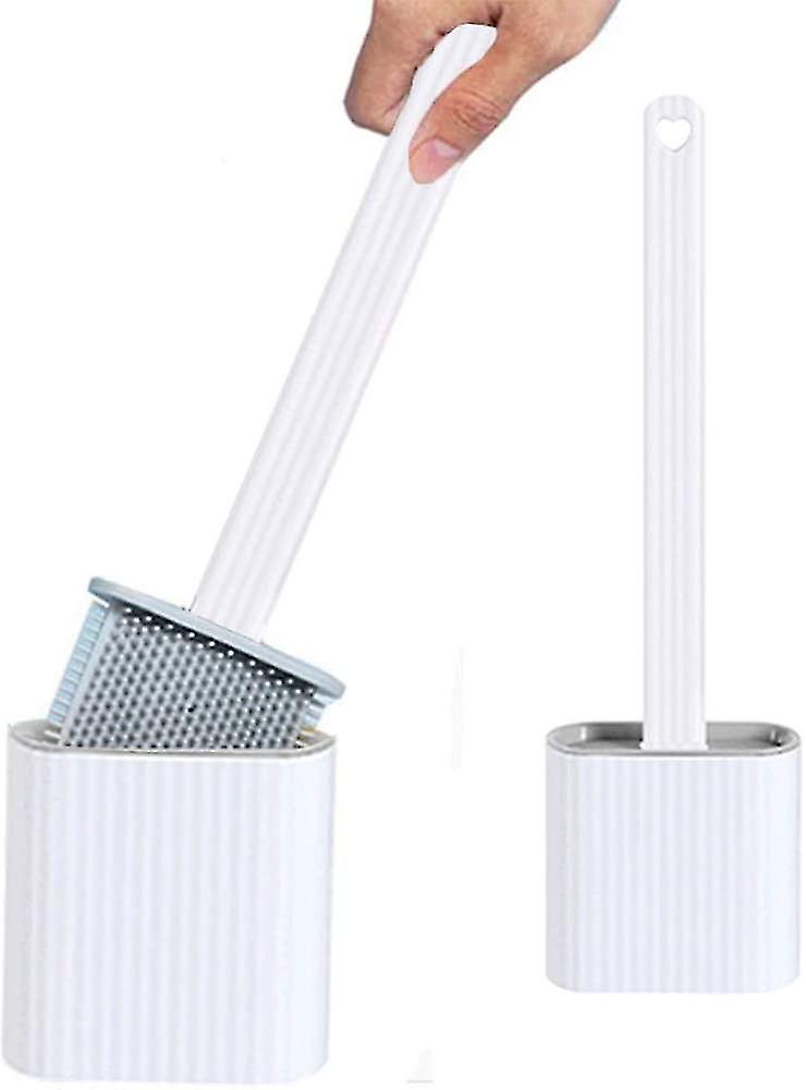 WC kefe készlet WC Kefe szilikon WC tisztító kefe készlet szilikon flex WC kefe szilikon tartóval Gyorsan száradó WC-készlet