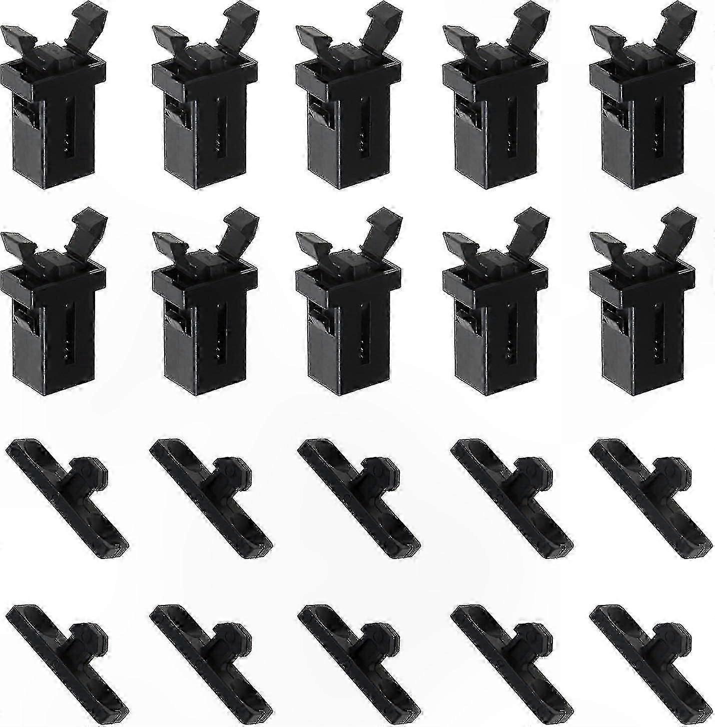 10 Pairs Black Plastic Touch Top Lid Bin Latch Lock Replacement for 3 to 50 Litre Bins