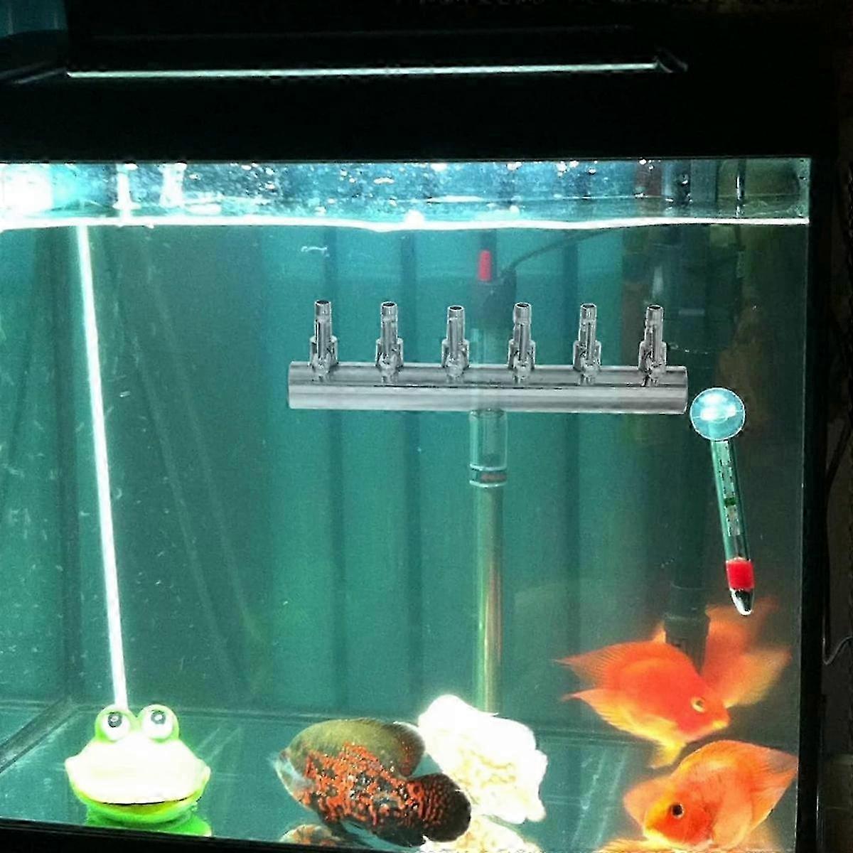 8-Way Aquarium Air Flow Control Lever Valve Chromium Copper Distributor Fish Tank Splitter Pump Accessories 2025