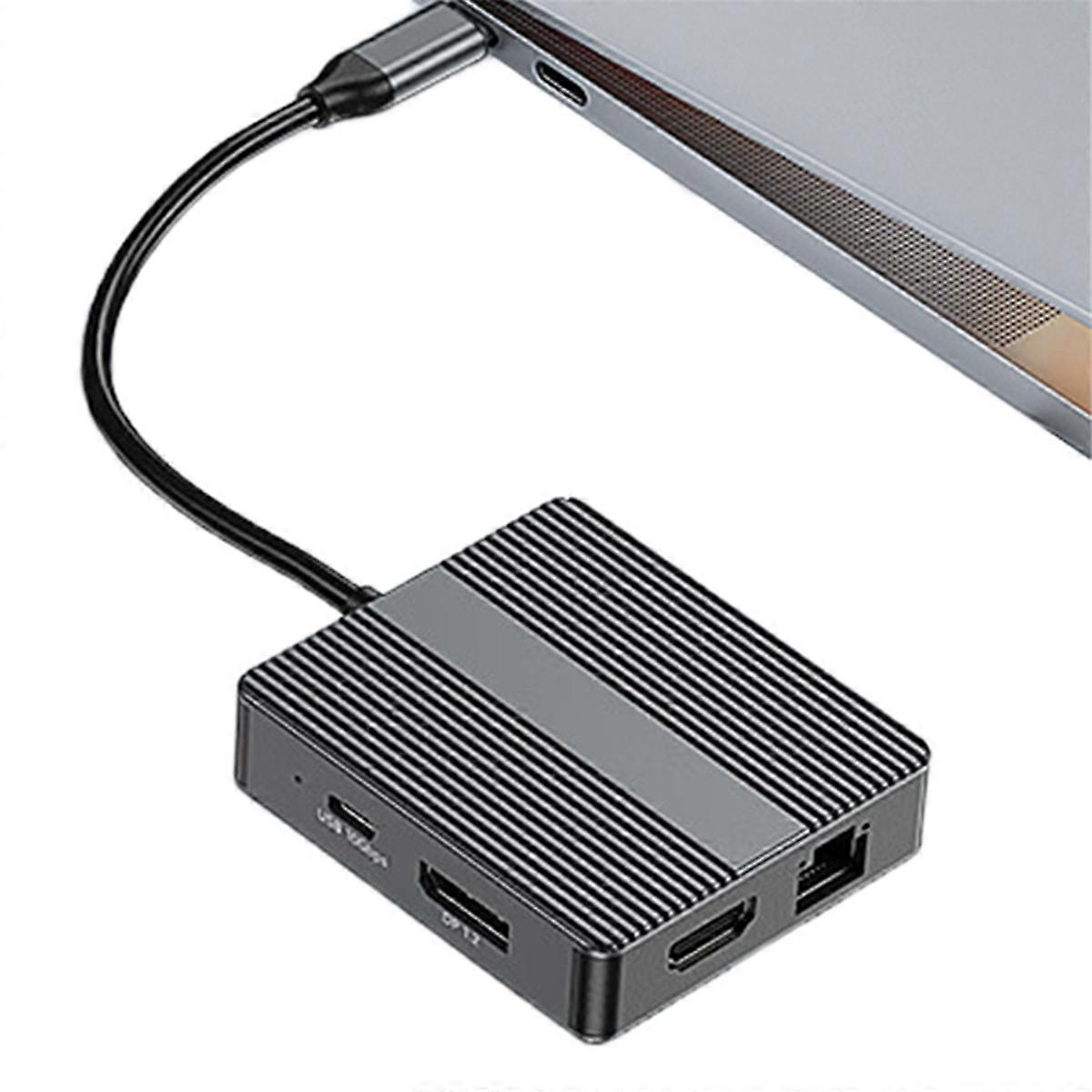 USB C Hub USB3.2 Adapter Type C Hub Laptop Docking Station with 4K 60Hz Dual HDTV RJ45 Ethernet PD