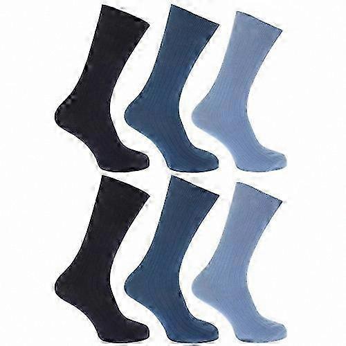 Men's Ribbed Cotton Socks - 6-Pack