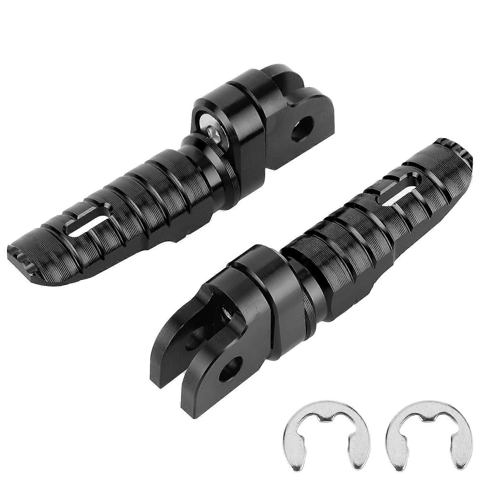 Motorcycle Front Footrests Front Left Right Pairs Fit for Yamaha MT03 MT25 MT07 MT09 R3 XJ6Black