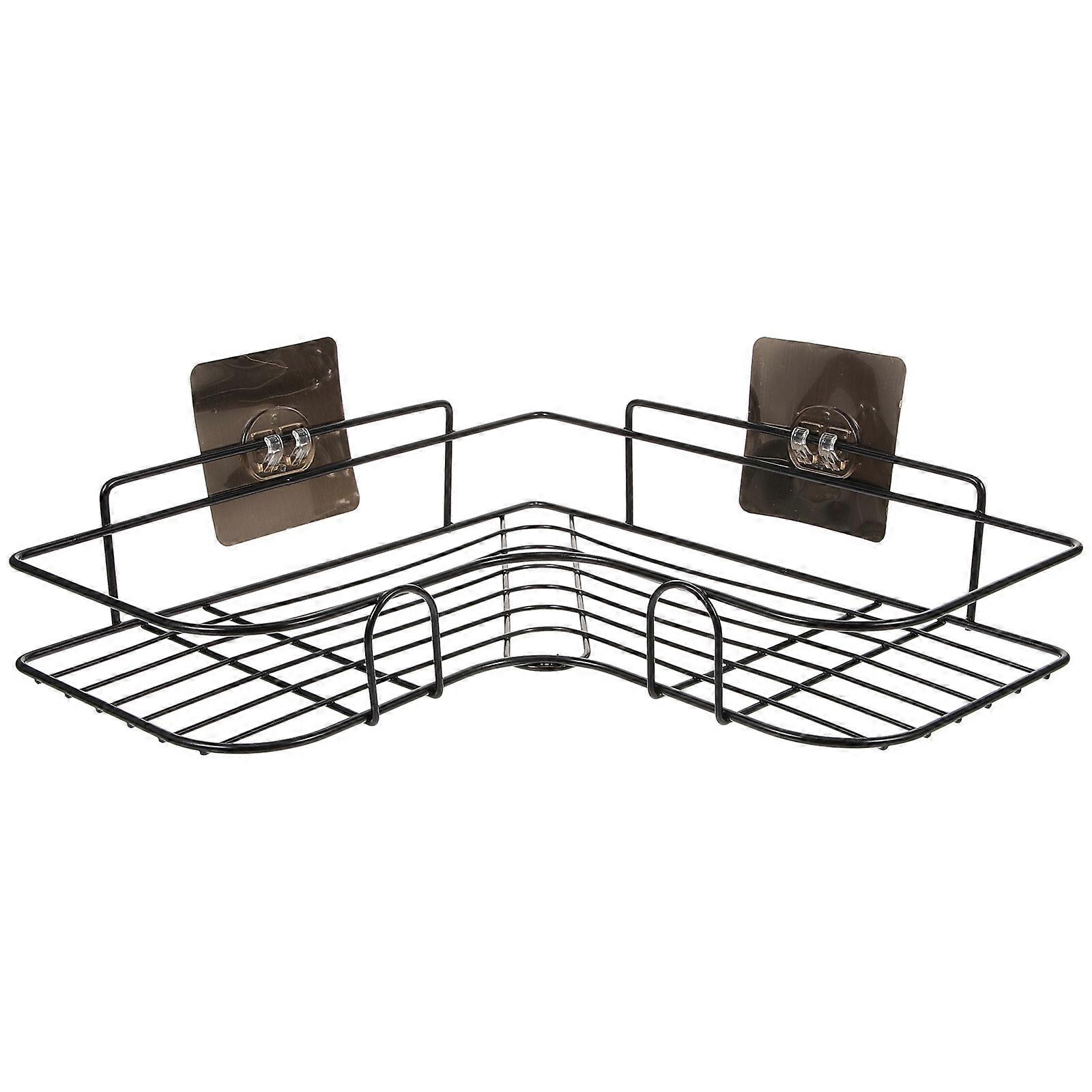 Bathroom Corner Shelf Hanging Storage Rack for Shampoo 5Pcs Metal Set
