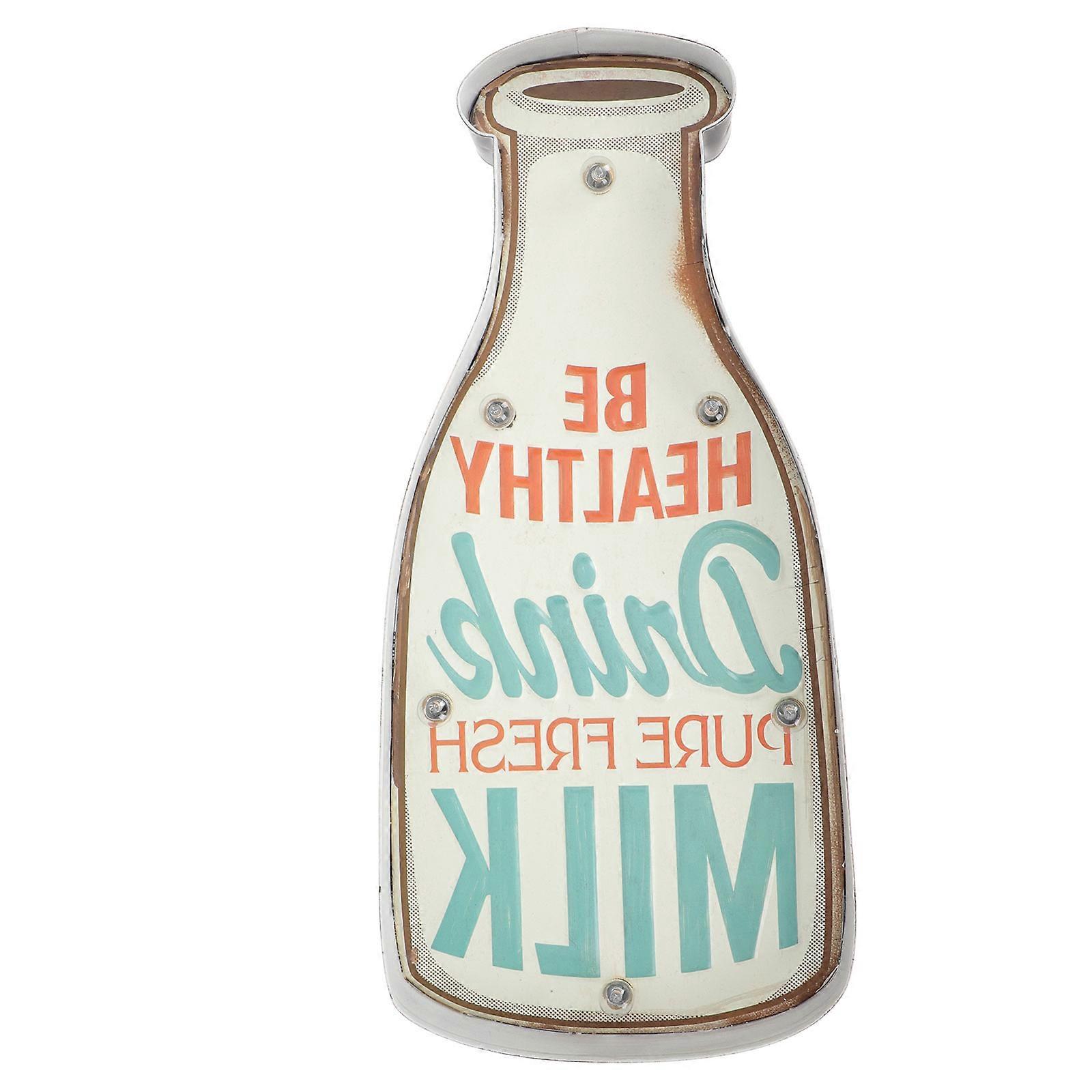 Indoor Wall Hanging Decor Glowing Milk Bottle Pendant 2Pcs Set