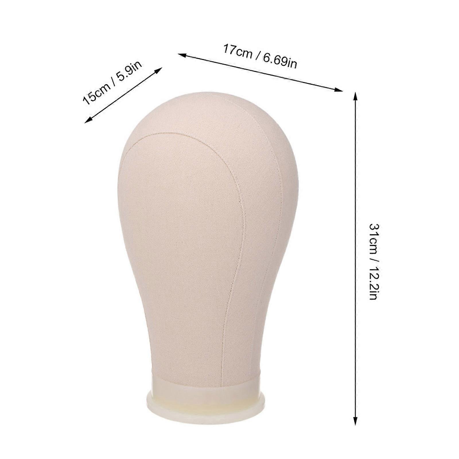 Bestauty Canvas Block Head Mannequin Head Wig Display Styling Head Manikin Canvas Head