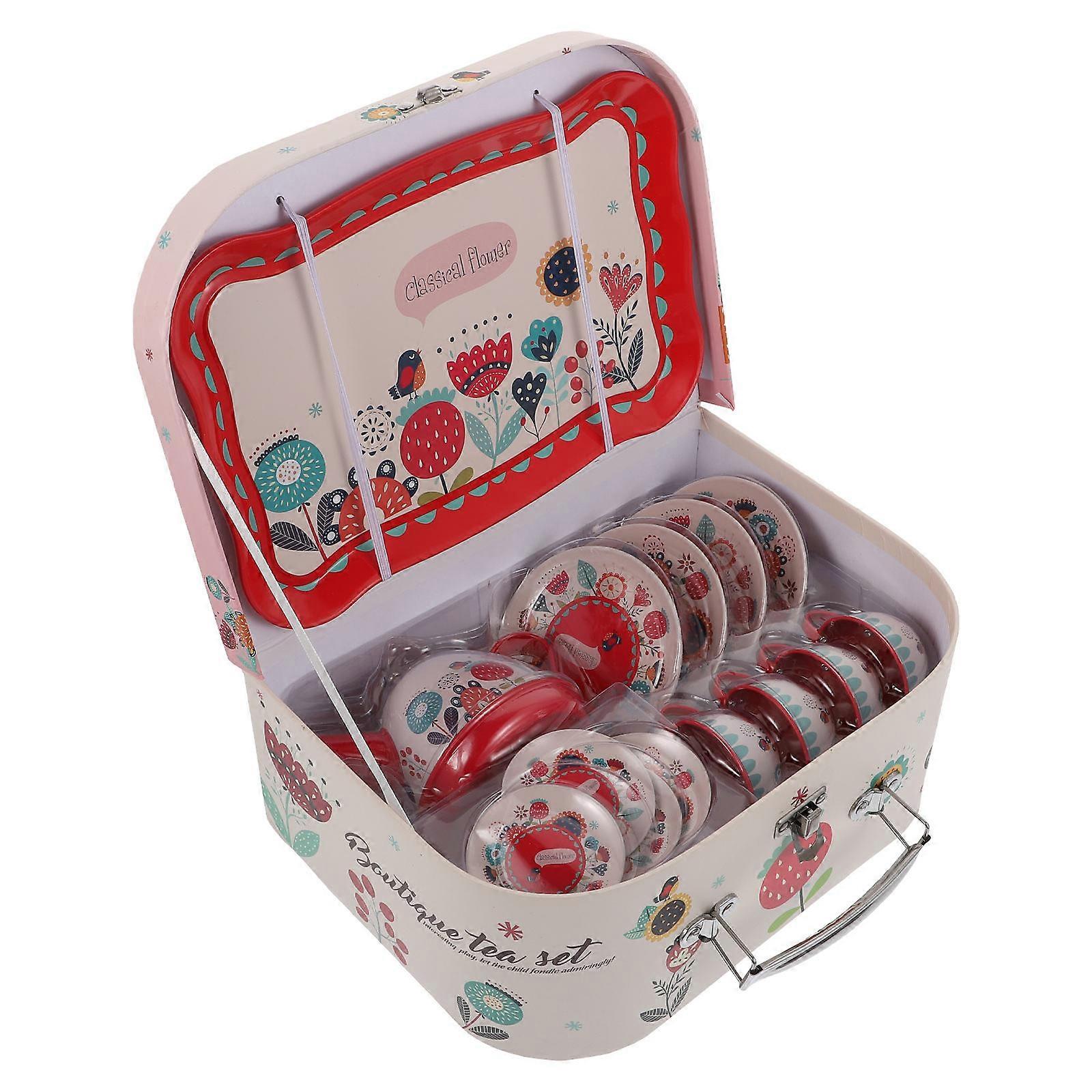 Kids Tea Set Toy For Playtime Knowledge Expansion Function 1 Set Square Design Durable And Chic