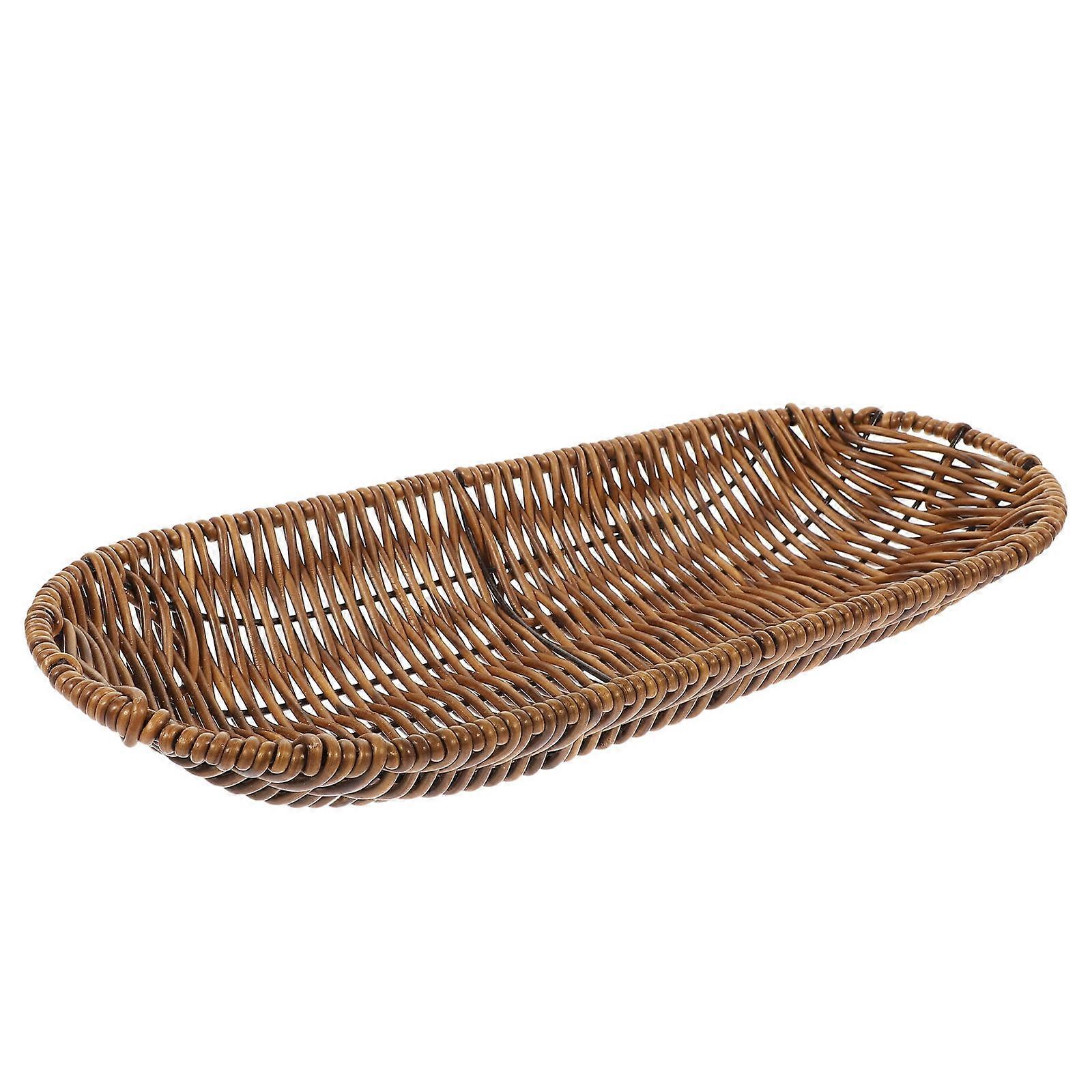Hand Woven Basket Bread Storage Solution for Household Use