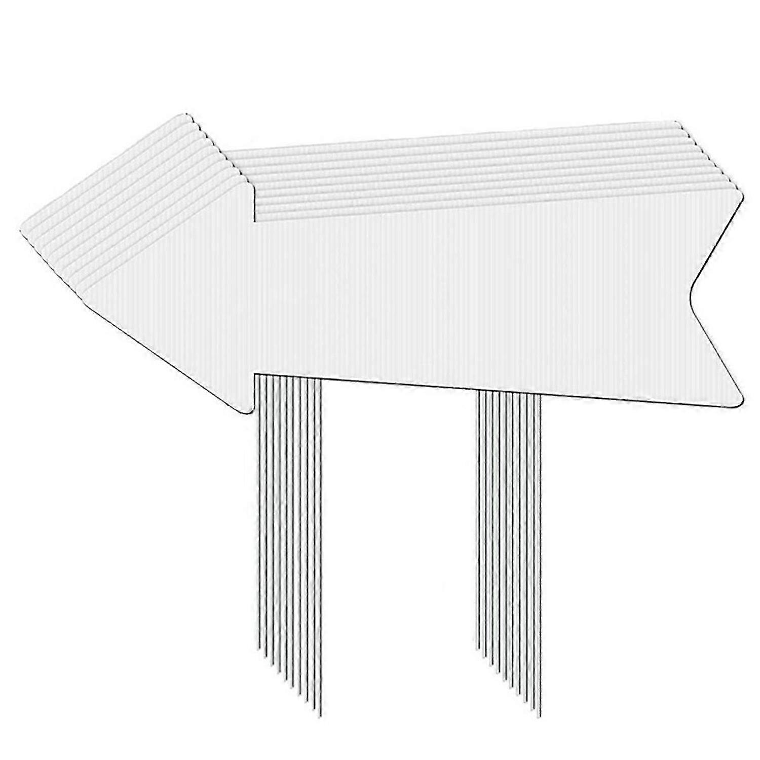 Directional Arrows Signs with Stakes, 4 Pack Blank Yard Signs