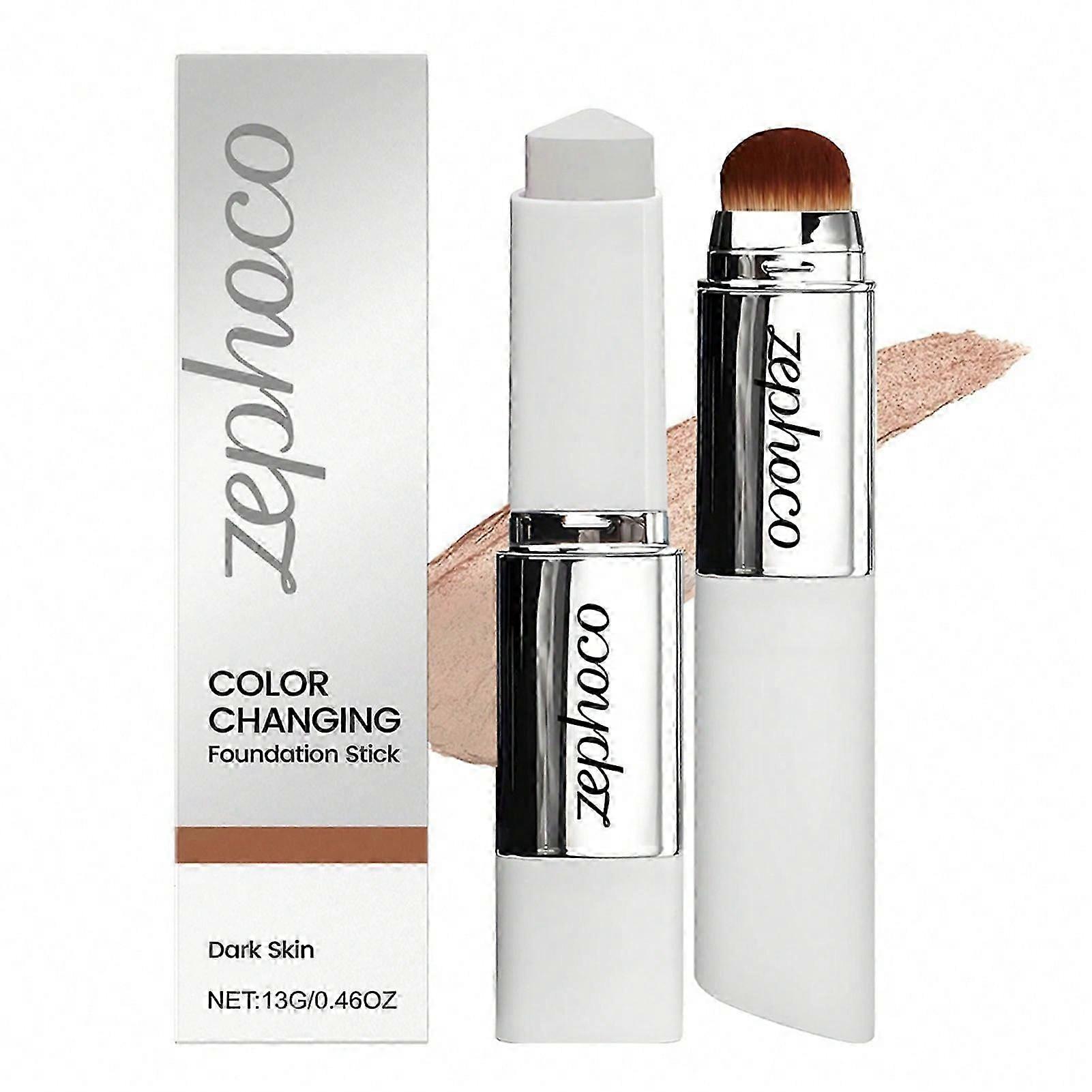 2 in 1 Color Changing Foundation-Stick, Medium to Full Coverage Dewy Finish Base Makeup, for Everyday Maskup