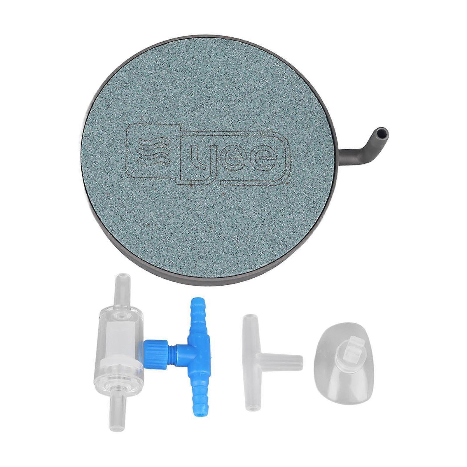 Pierre à bulles d'air réutilisable en acier inoxydable pour aquarium, disque d'oxygénation pour le nettoyage, 78 mm/3,1 pouces