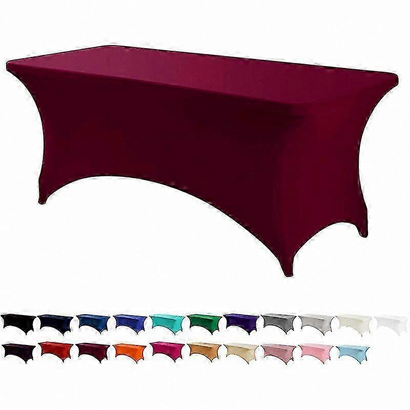 Orange Spandex Tablecloth, 6ft Elastic Craft Cover, Wrinkle-Resistant and Washable Design for DIY Projects
