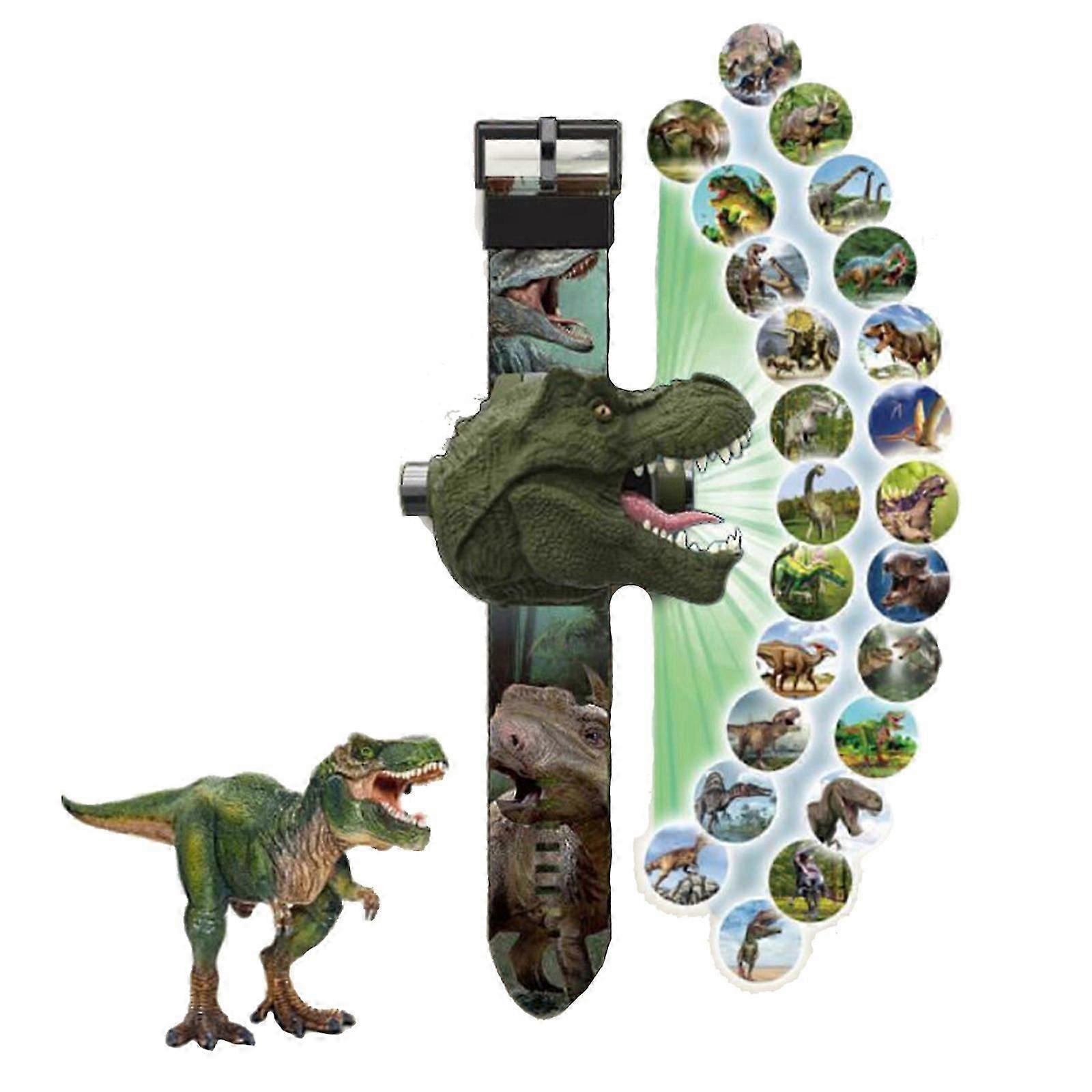 Cartoon Wrist Watch Toy for w/ Projector Children Dinosaur Cognition Teaching To