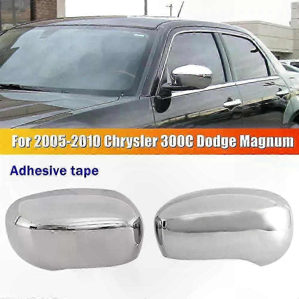 Chrome ABS Rearview Mirror Covers for 2005-2010 Vehicles, Side Door Trim Shell Compatible with Multiple Models