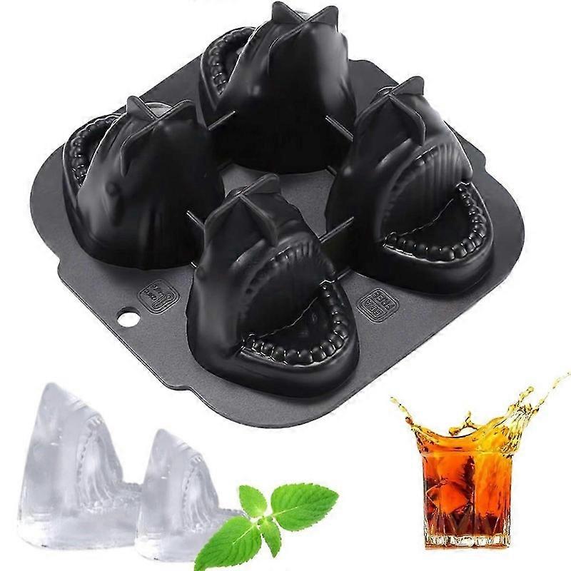 Shark Ice Cube Mold 3D Large Shark Head Silicone Ice Cube Tray Whiskey Shark Gifts for Shark Lovers