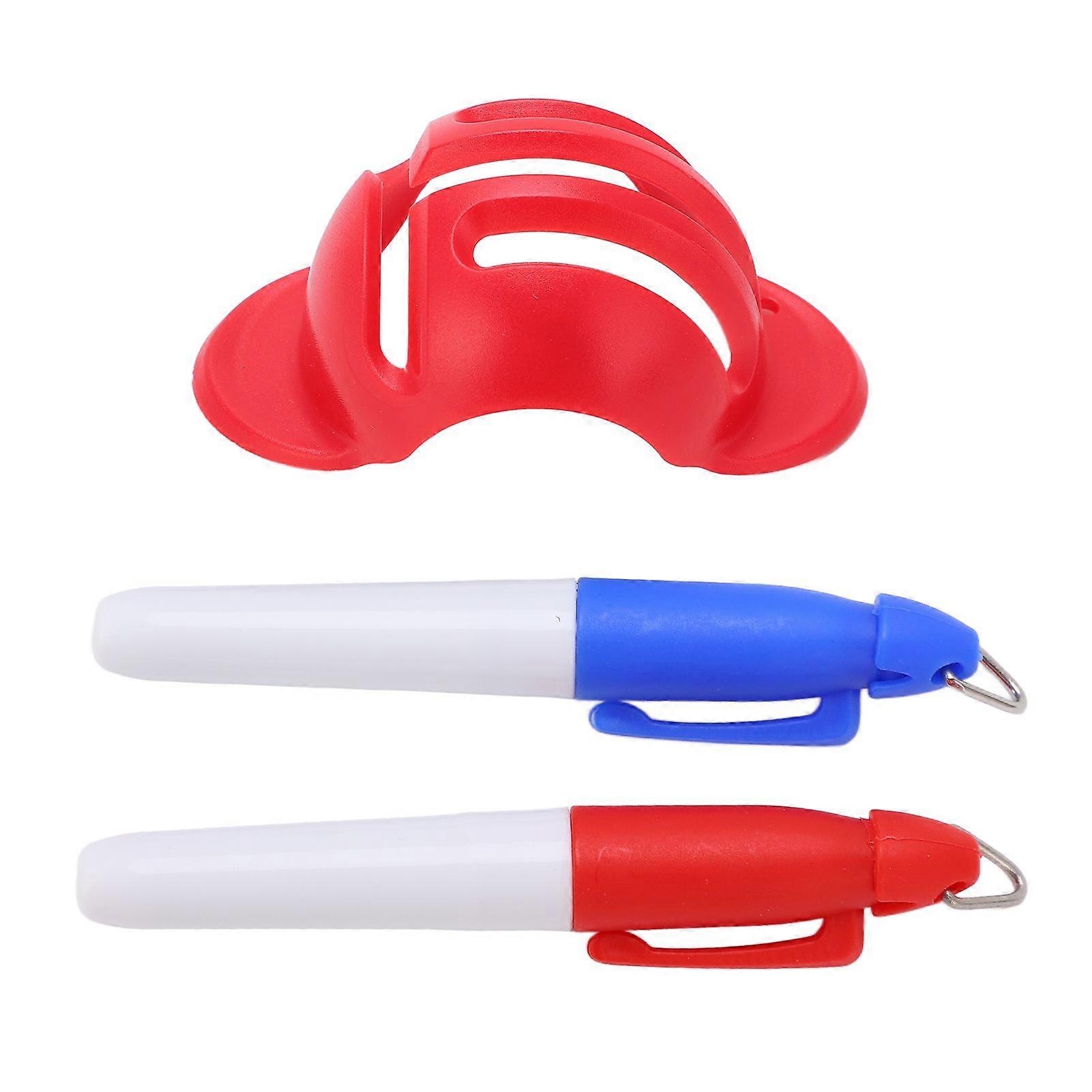 Golf Line Drawing Device Marker Stencil Golf Ball Triple Track 3 Line Marker for AlignmentRed