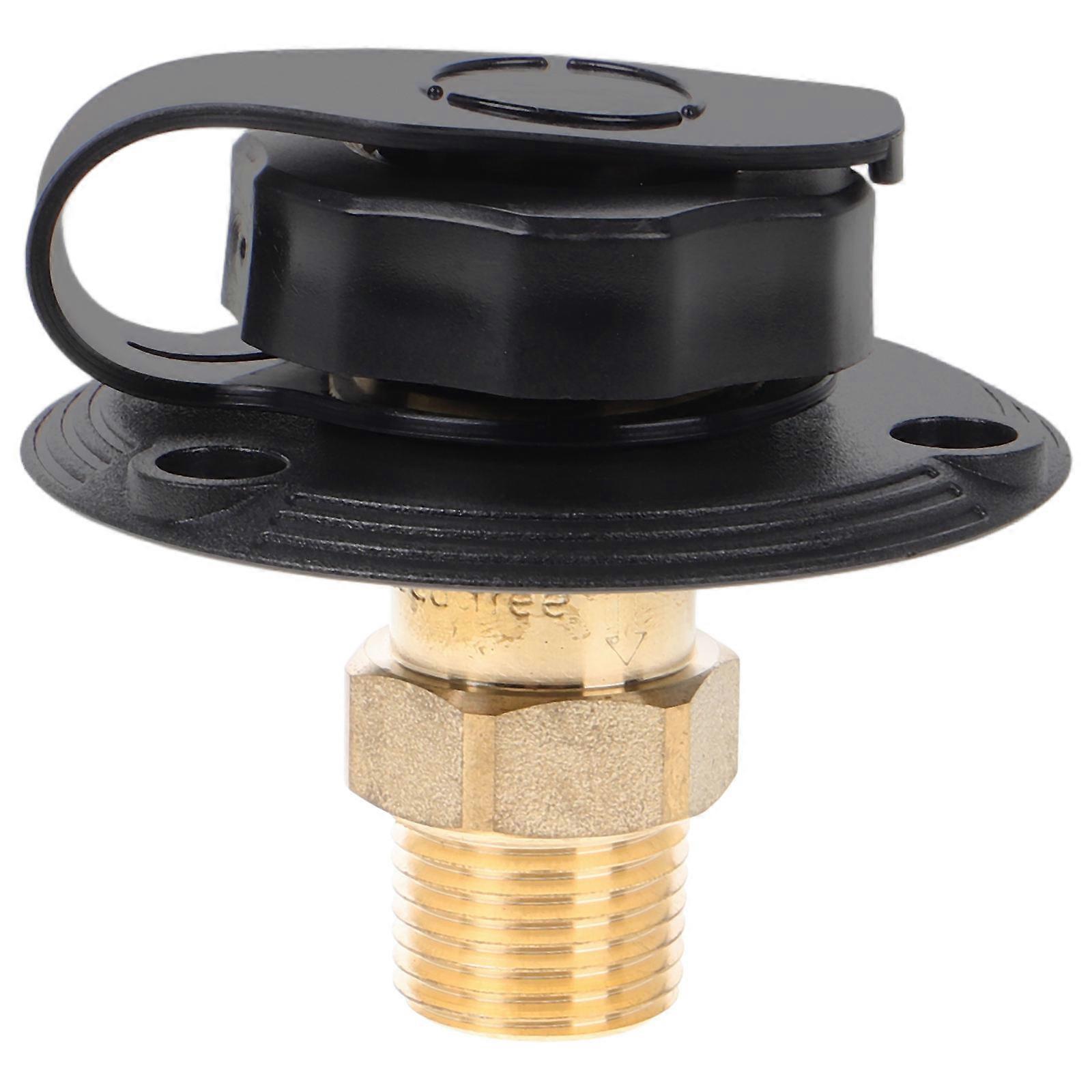Camper Water Fill Inlet Brass Adapter with Check Valve 2Sets