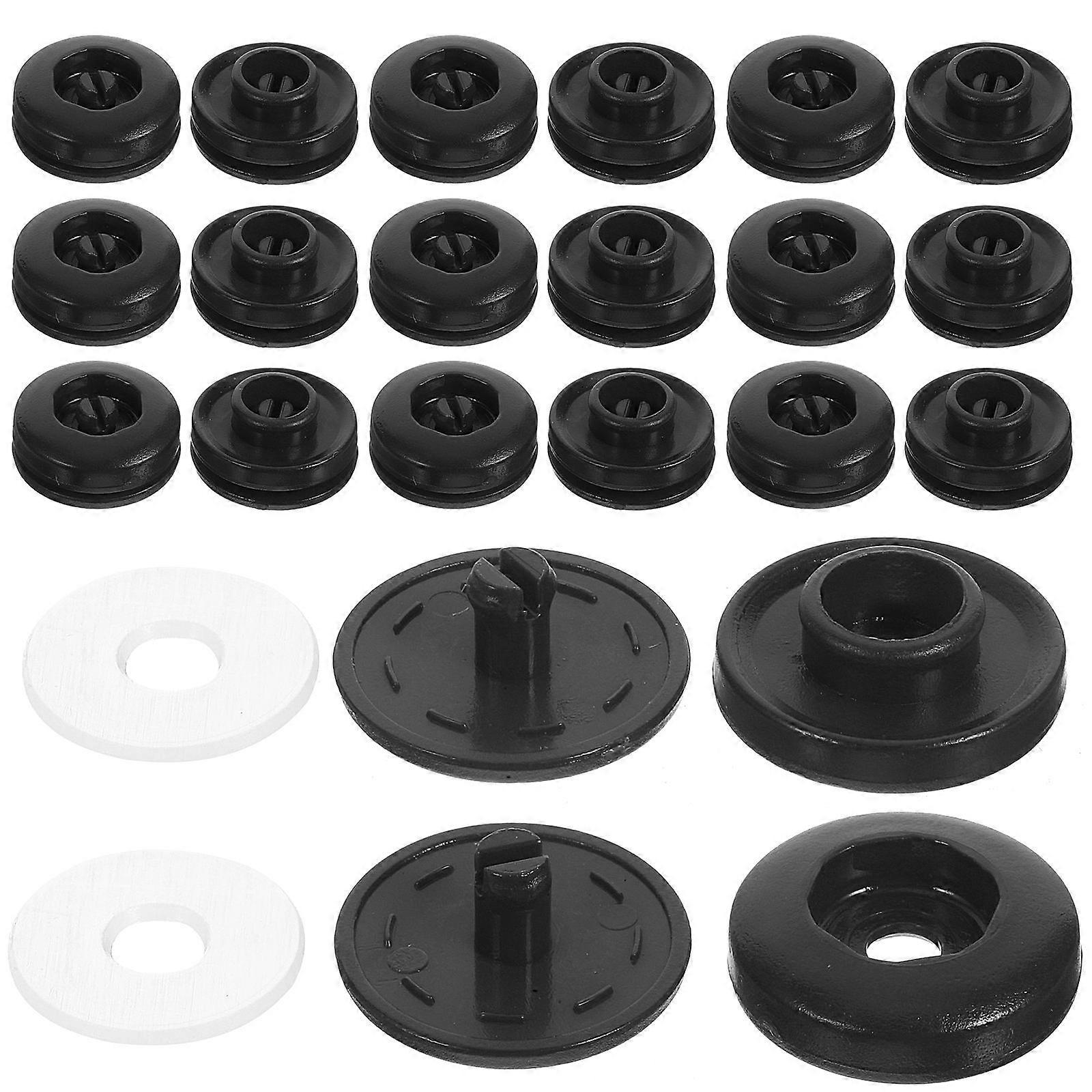 Black Snap Buttons for Baby Clothes Plastic Fasteners 100Sets DIY