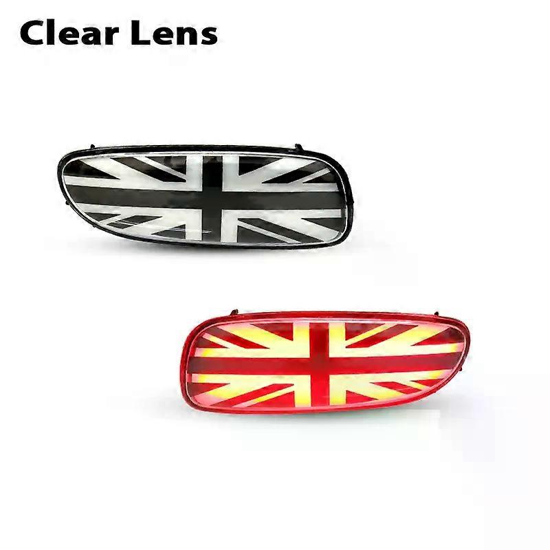 Apply 2PCS Union Jack Design Red LED Car Rear Bumper Reflector Lights For MINI Cooper R56 R57 R58 R59 Rear Fog Lights Running Lights