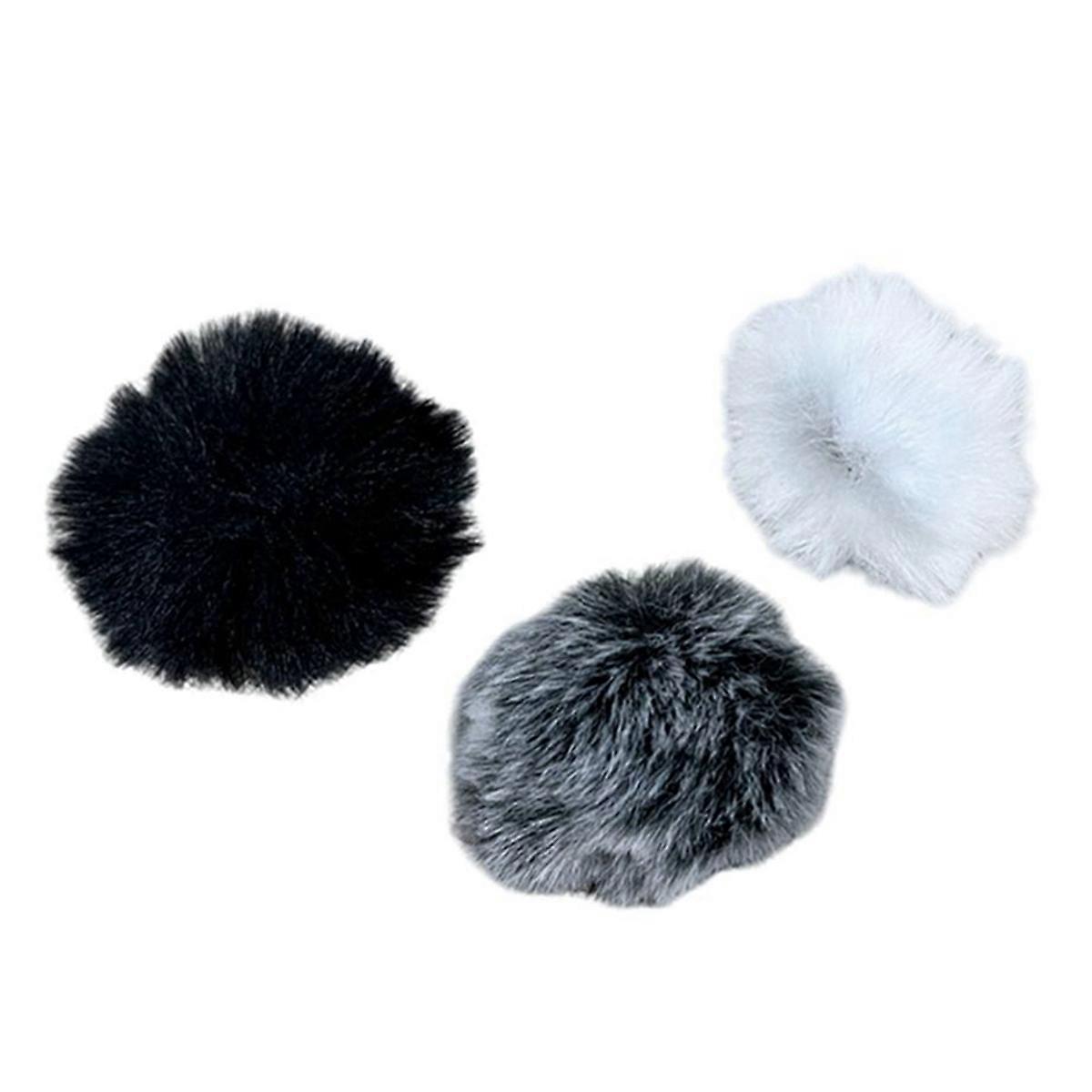 3PCS Furry Windscreen Muff for K1 Lavalier Mic Wireless Collar Clip Microphone Windproof Cover for O