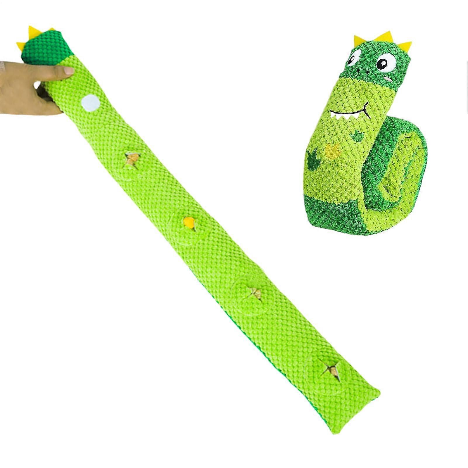 Aggressive Dog Chew Toys For Aggressive Chewers, Interactive Plush Doll Food Puzzle Toy, Soft Squeaker Puppy Toy, Green