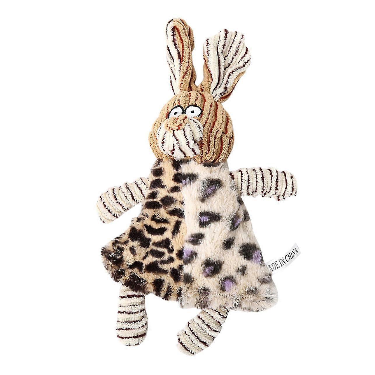 Bite Resistant Plush Dog Toy - Light Brown Grain Bunny for Educational Molar Play, Reduces Boredom and Destructive Behavior