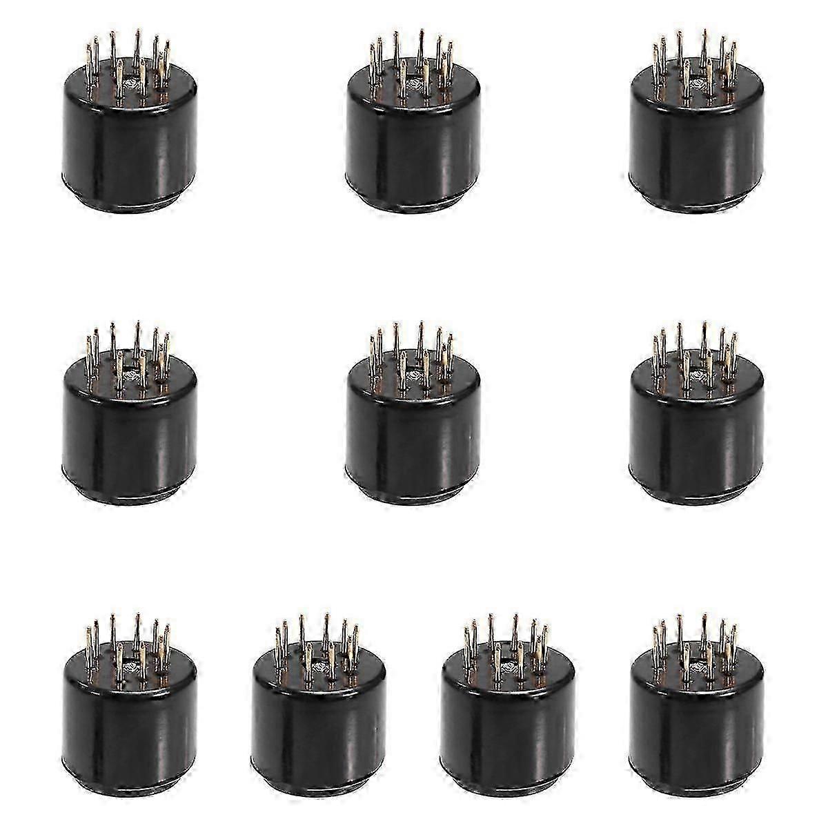 10pcs 9pin Tube Socket Test Saver For 6dj8 12ax7 Ecc83 12au7 Ecc82 Ef86 6922 5670 Audio Amplifier