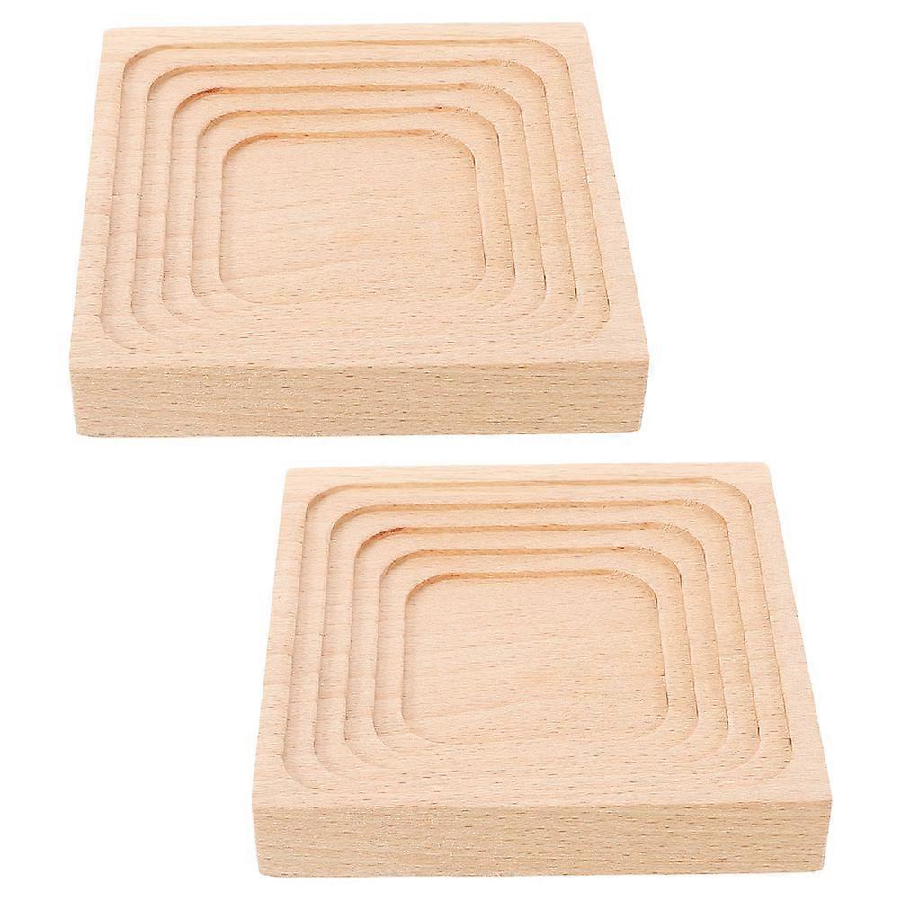 Bread Tray for Serving with 8Pcs Natural Wooden Wave Shaped Platters