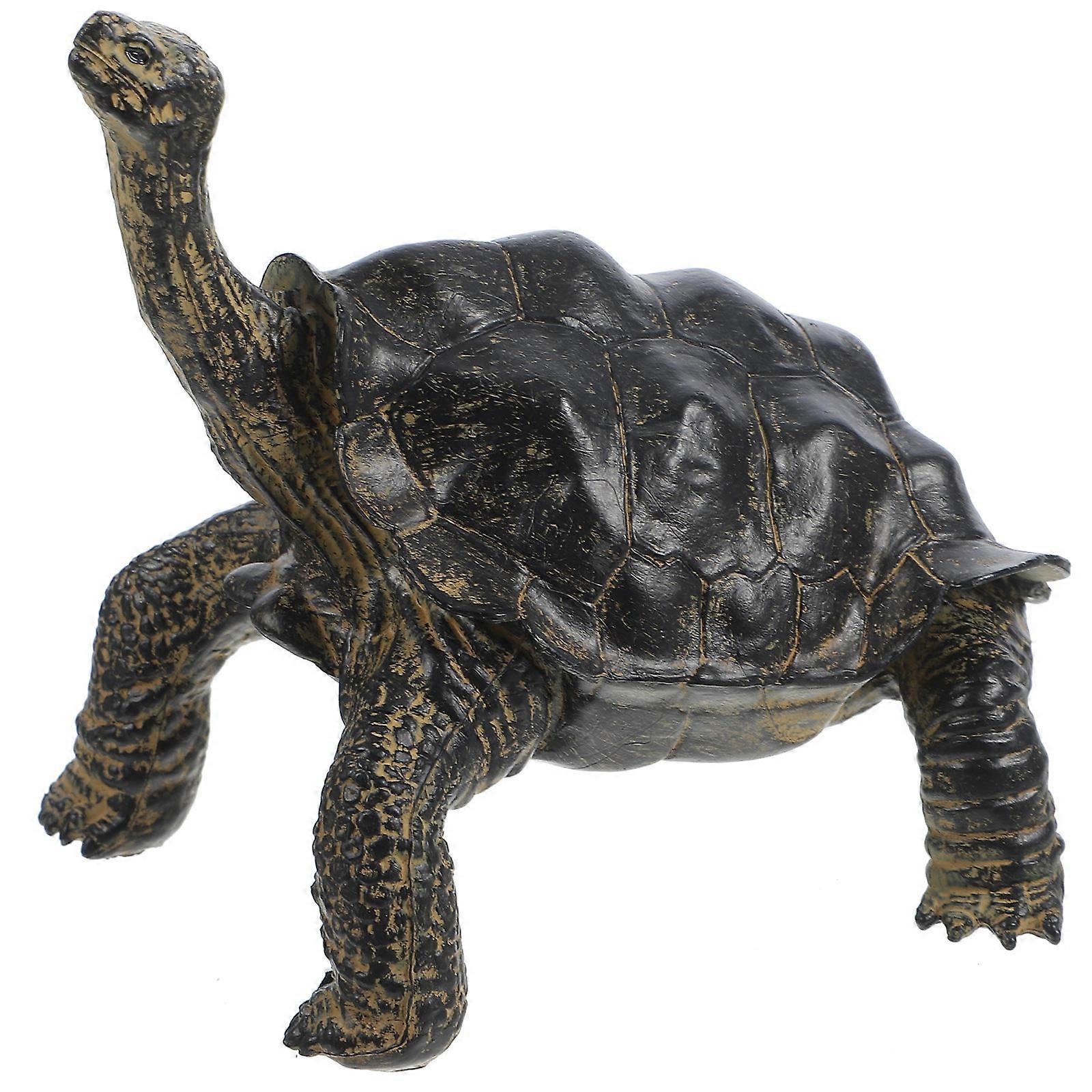 Turtle Figure Model For Party Supplies And Christmas Celebration Decorated In Black Plastic With Round Edges And Smooth Surface 1Set