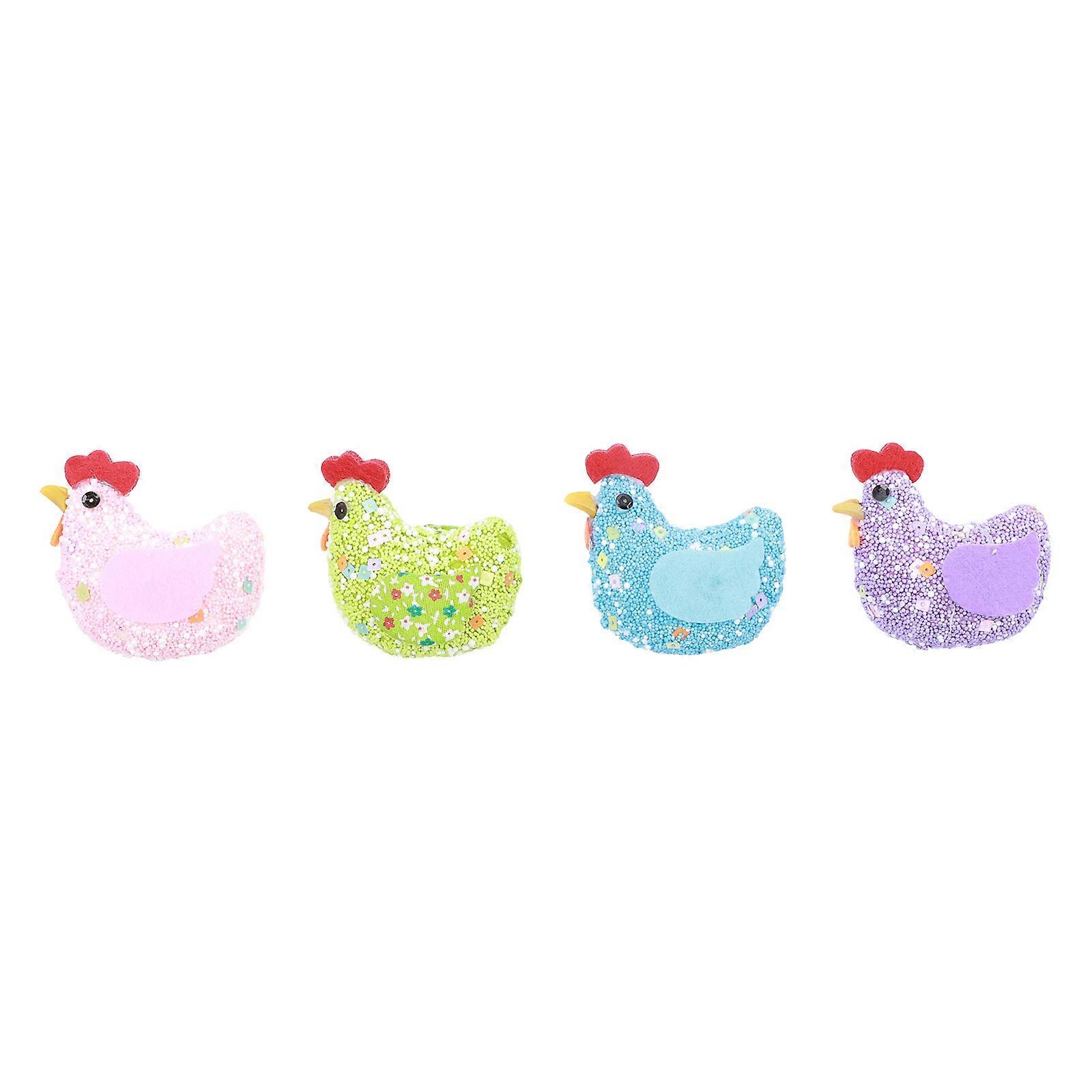 Unique Easter Chick Shape Home Desktop Decoration Artistic Design Assorted Color 24 Pcs