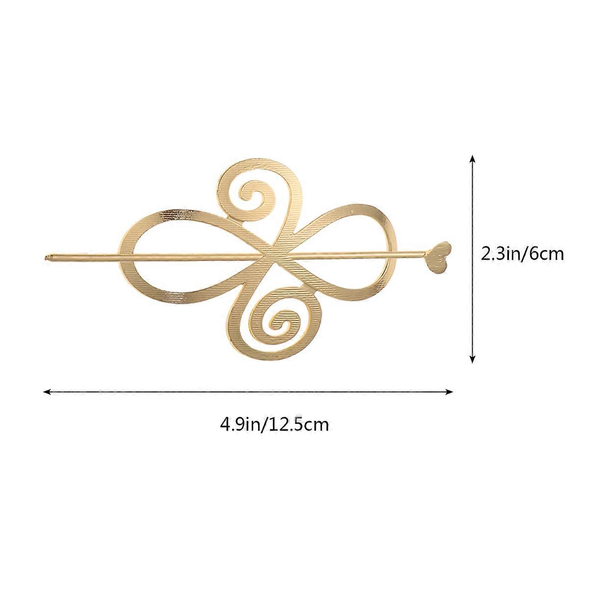 Hårprydnader Rosett Ovala Runda Hårnålar Set Huvudbonad för Kvinnor Blandade Färger för Hårfixering 6 St