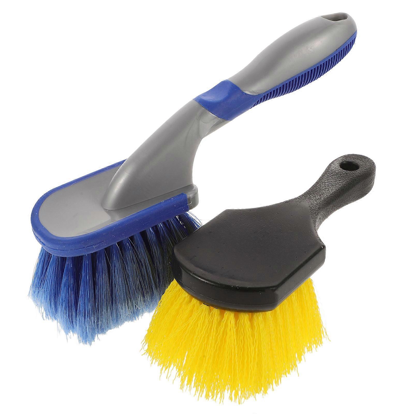 Wheel Cleaning Brush Kit For RV Use Featuring Elongated Handle Design For Home Maintenance And Vehicle Detailing 6Pcs