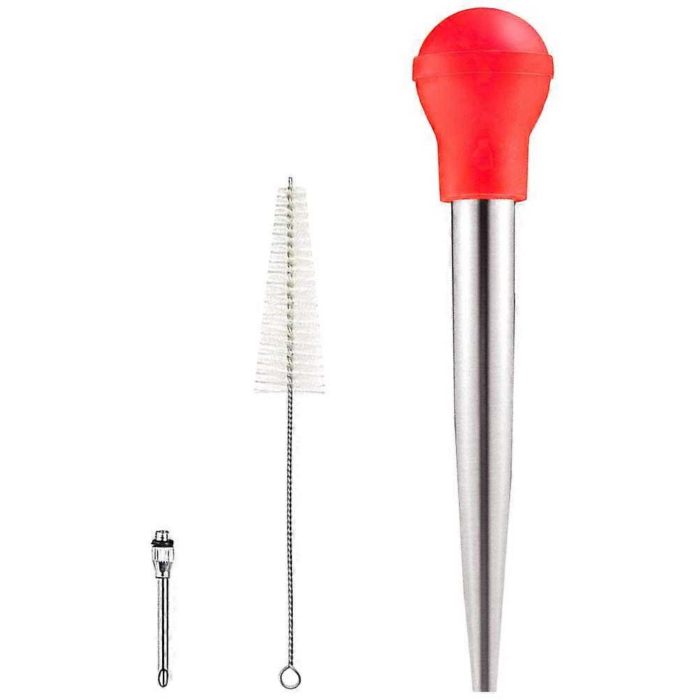 Turkey Marinade Seasoning Injector 1Set Red Needle Shape For Beginner Cooks