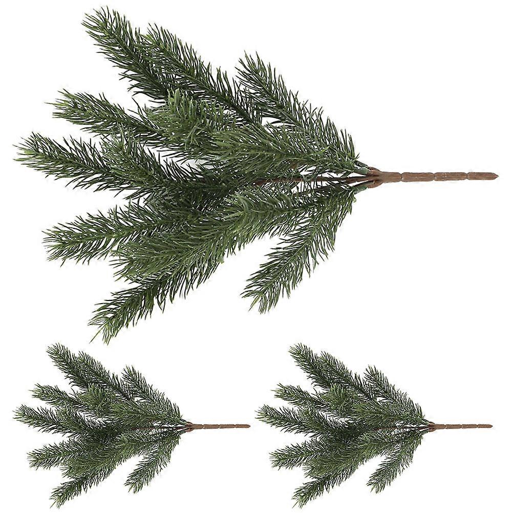 Green Artificial Pine Branches for Decoration 9Pcs Pine Leaf Christmas Decor