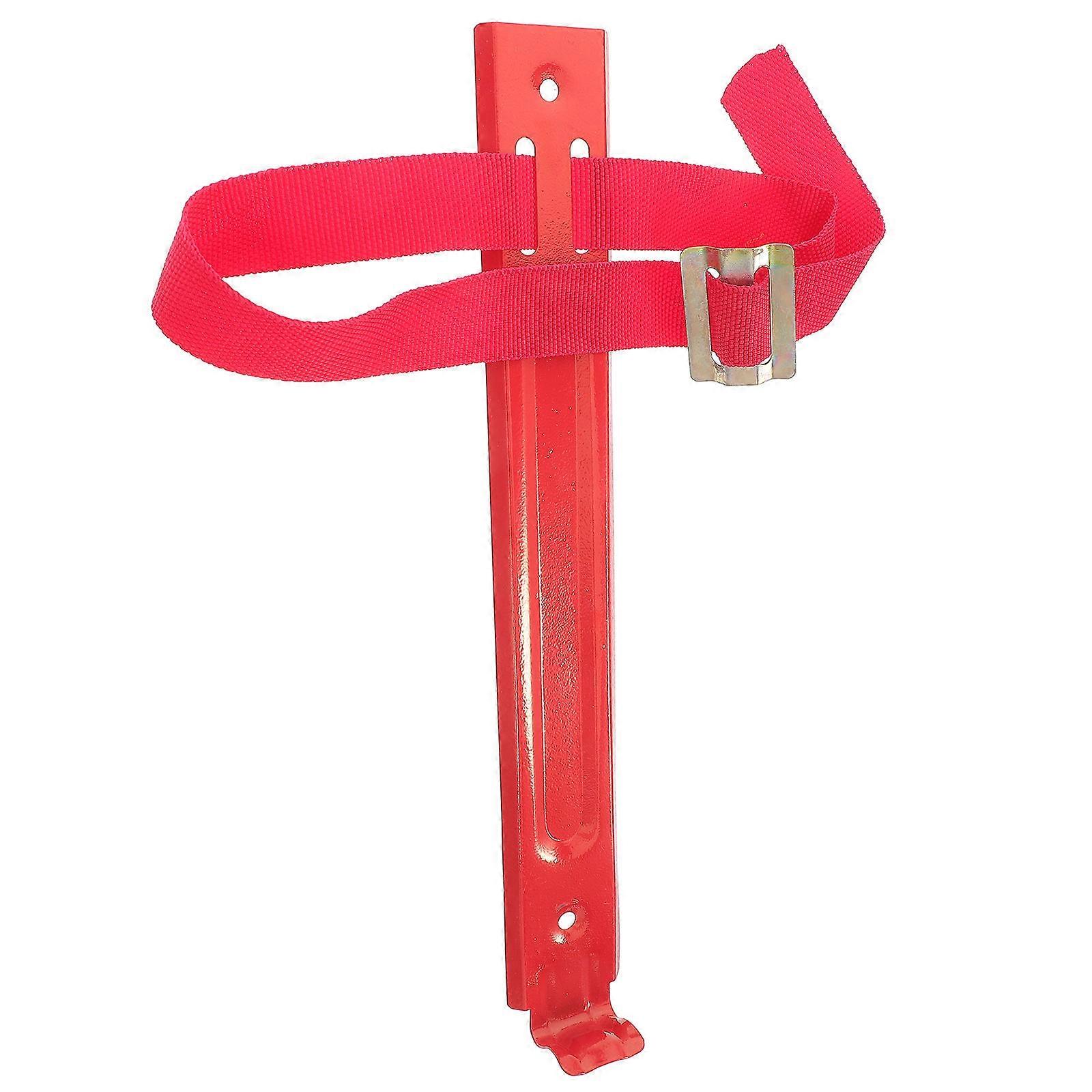 Fire Extinguisher Mount Iron Hanger for Storage Red Compact Bracket