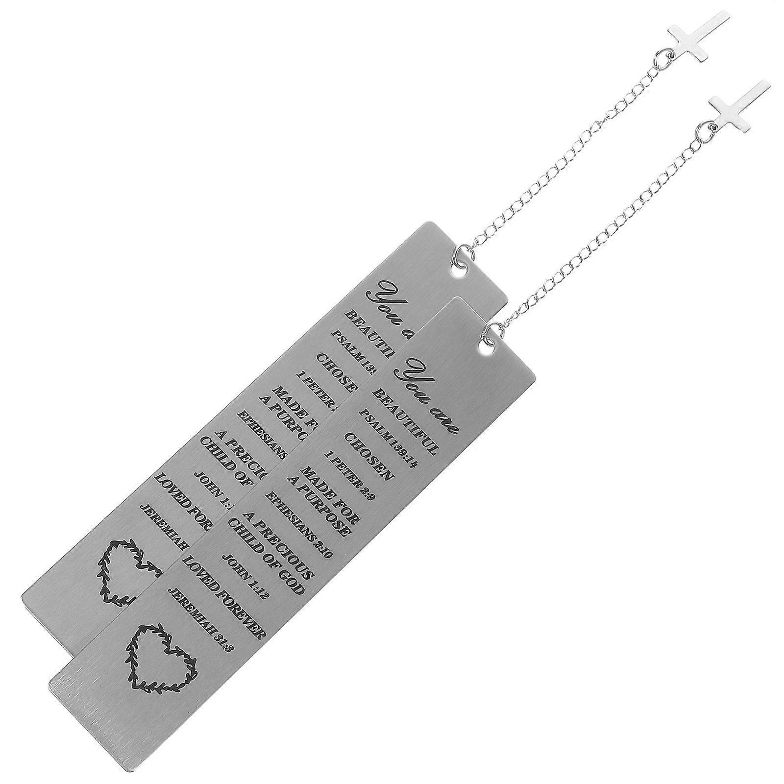 Silver Creative Bookmark Metal Book Reading Bookmark for 4Pcs Set