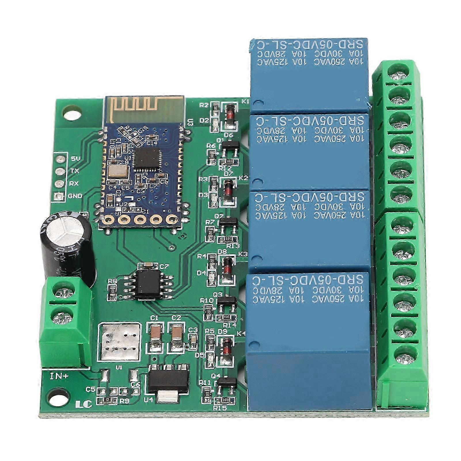 4 Channel Bluetooth Relay Module Remote Control Strong Anti Interference Capability for Smart Home 2025