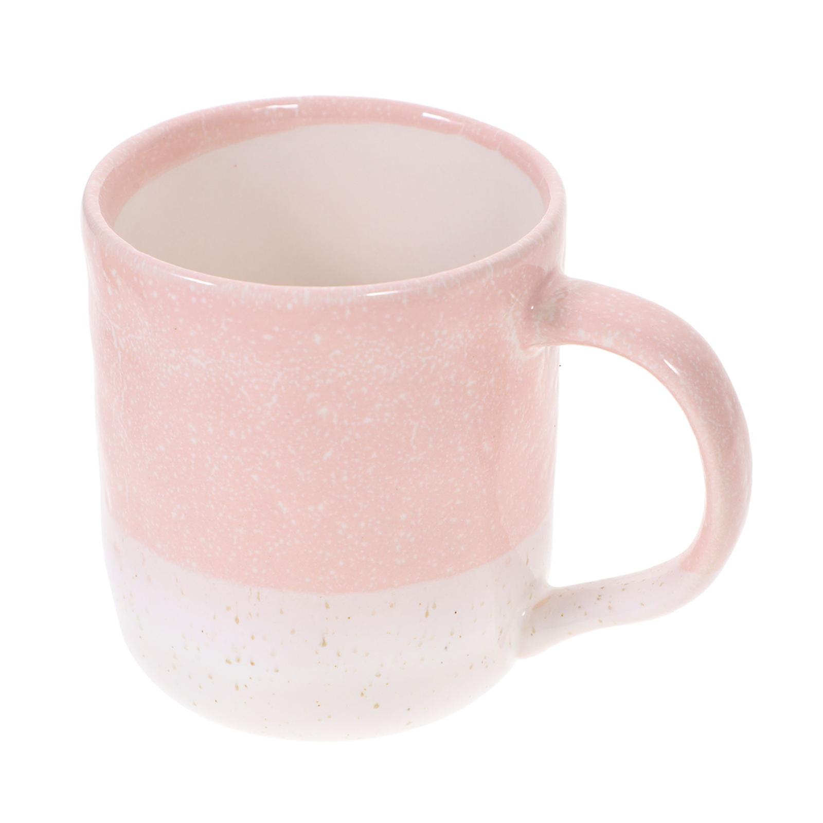 Reusable Ceramic Coffee Cup Suitable For Dining Occasions Nordic Style Elegant Pink Color 3Pcs