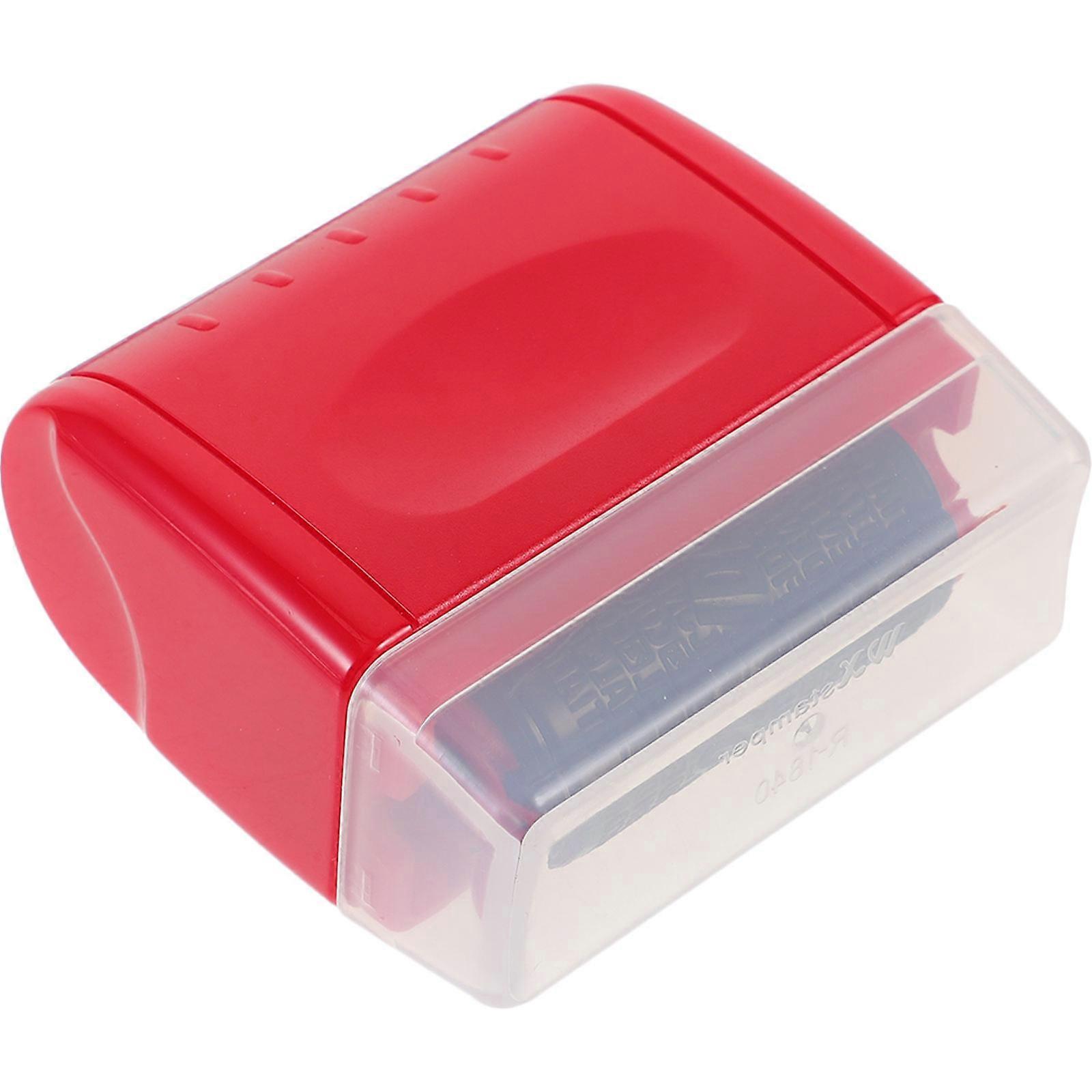 Privacy Confidential Roller Stamp For Daily Bills Personal Privacy Documents Red Smooth Rolling 1Set