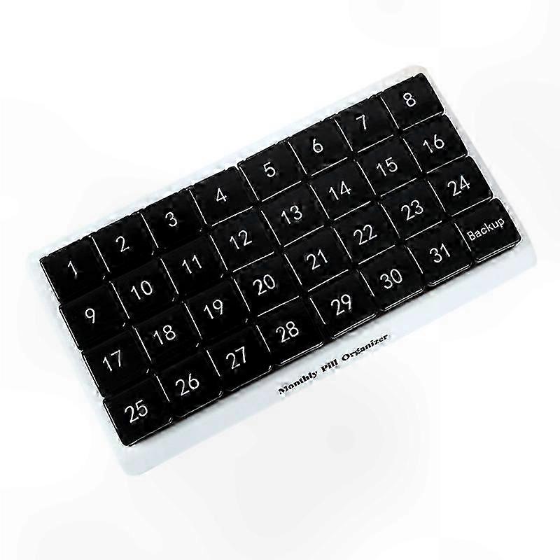 4-Week Daily Vitamin & Medication Organizer with 31 Compartments for Monthly Storage Solution