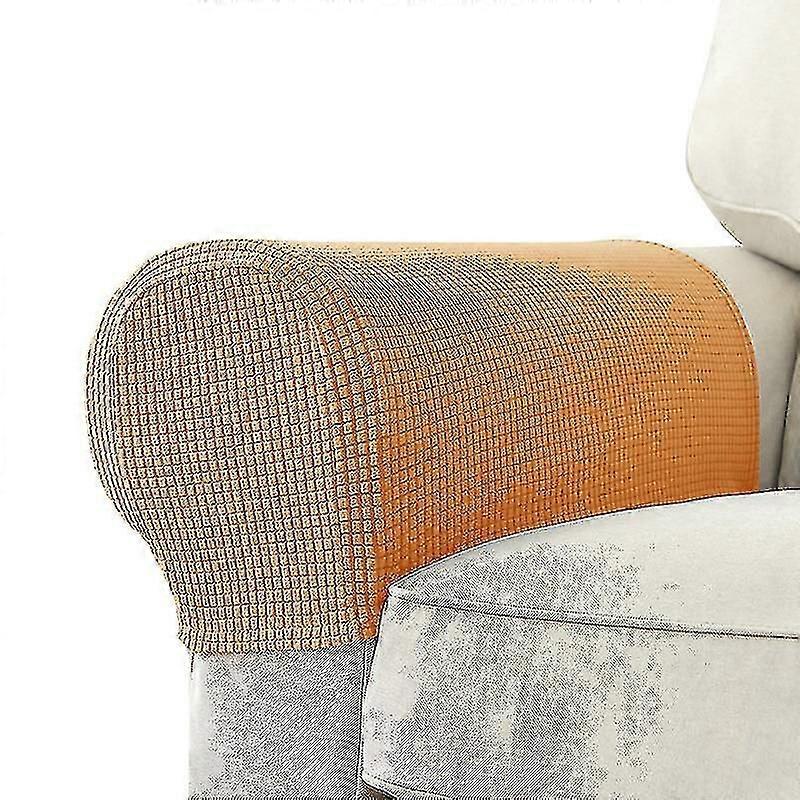 2 peças capas elásticas para apoio de braço, elastano, jacquard, protetor macio e elástico para cadeiras, sofás, poltronas, capas para sofás reclináveis