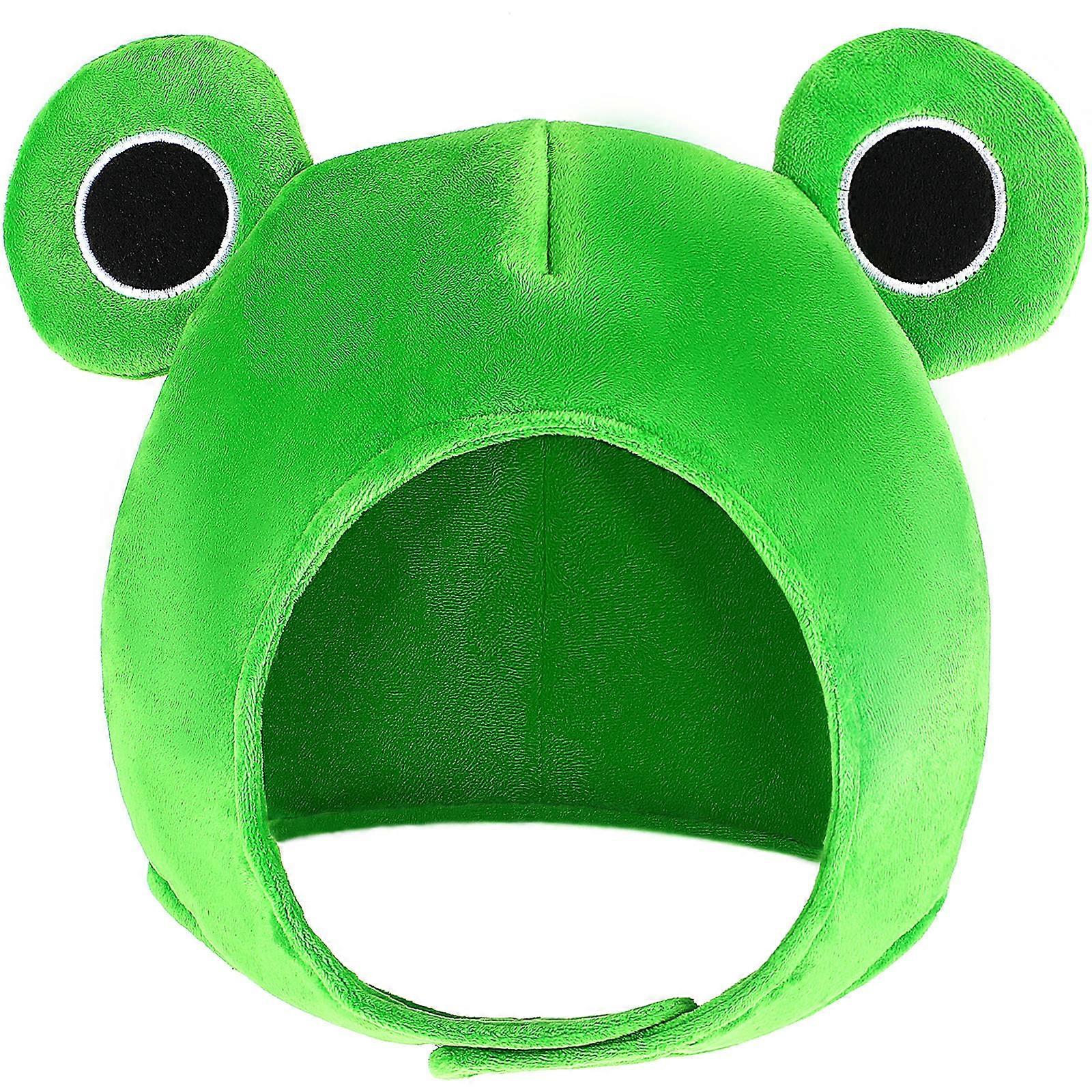 Frog Outlook Plush Hat for Cosplay Events and Parties Universal Size with 3D Ears 1Set