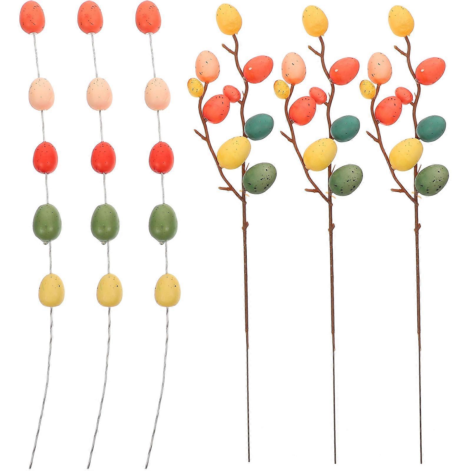 Easter Egg Branches Artificial Egg Branch for Decoration 18Pcs Assorted Color