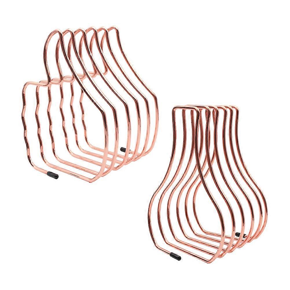 Delicate Iron Bookends for 4Pcs Rose Gold Book Fixators Accessories