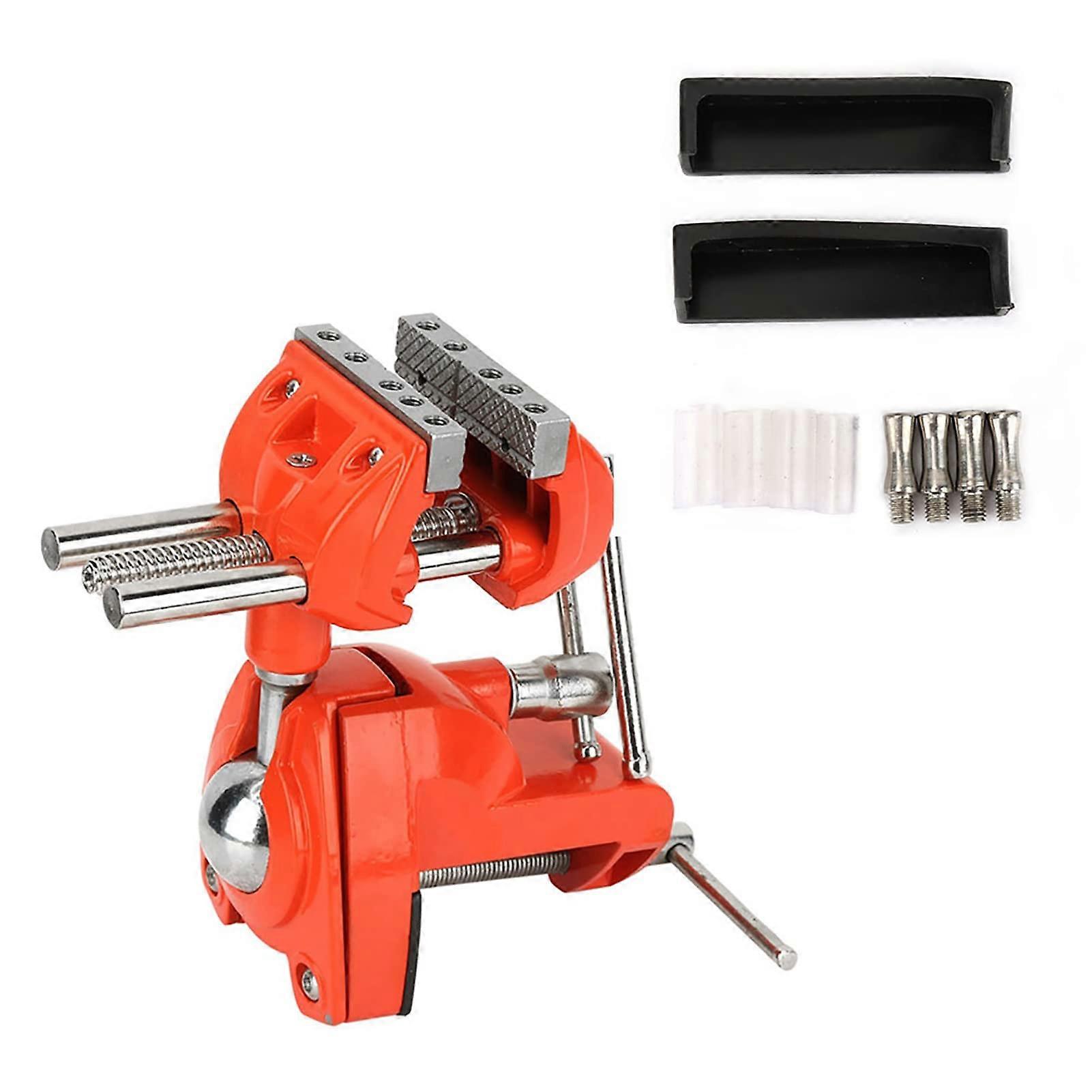 Table Vise Aluminum Mini Table Clamp Vise, 70mm Jaw Width, 360 Degree Rotation, Precision Workpiece Processing