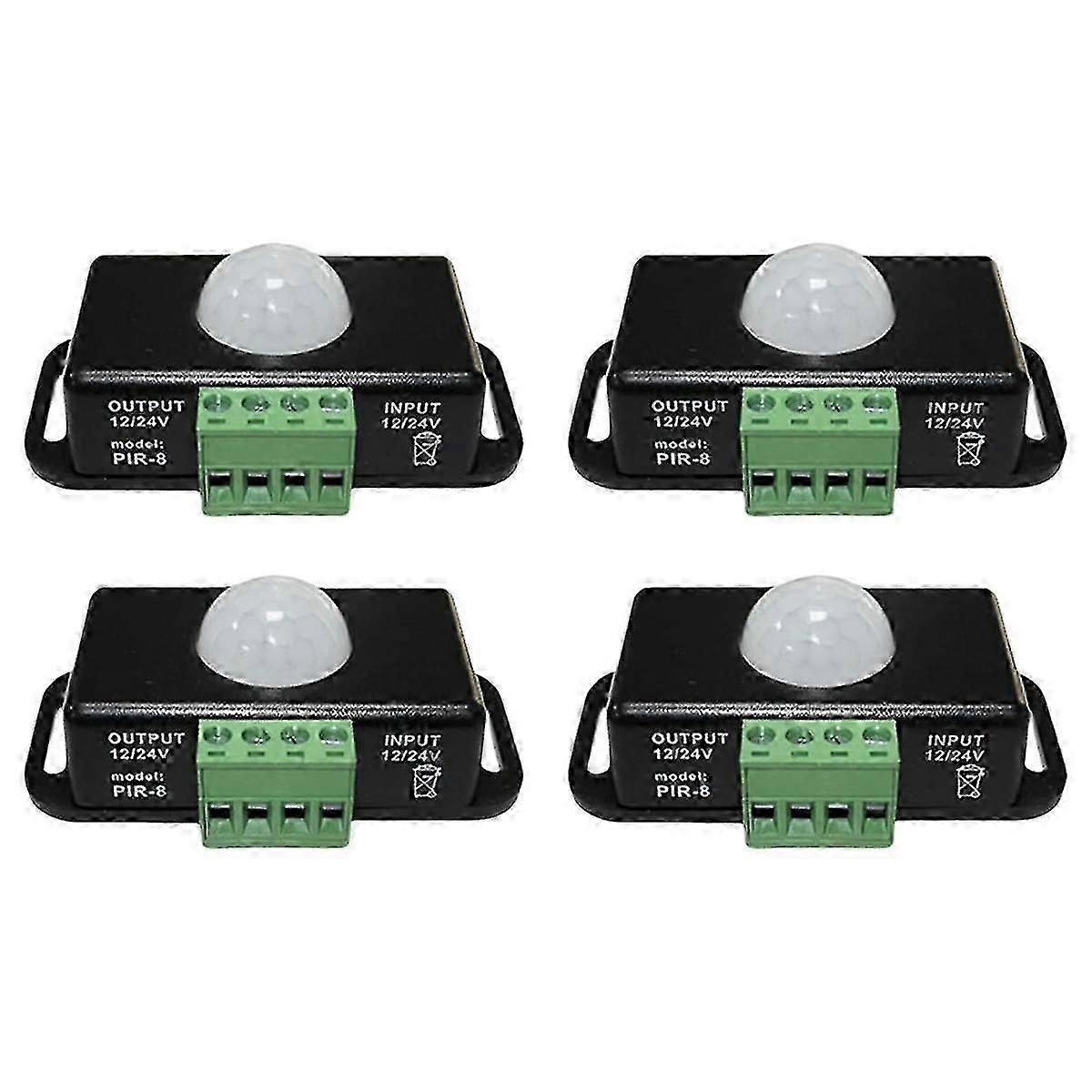 LED Motion Sensor 12V/24V DC, Motion Sensor Body Infrared Motion PIR Sensor Switch Automatic Wirele 25-26
