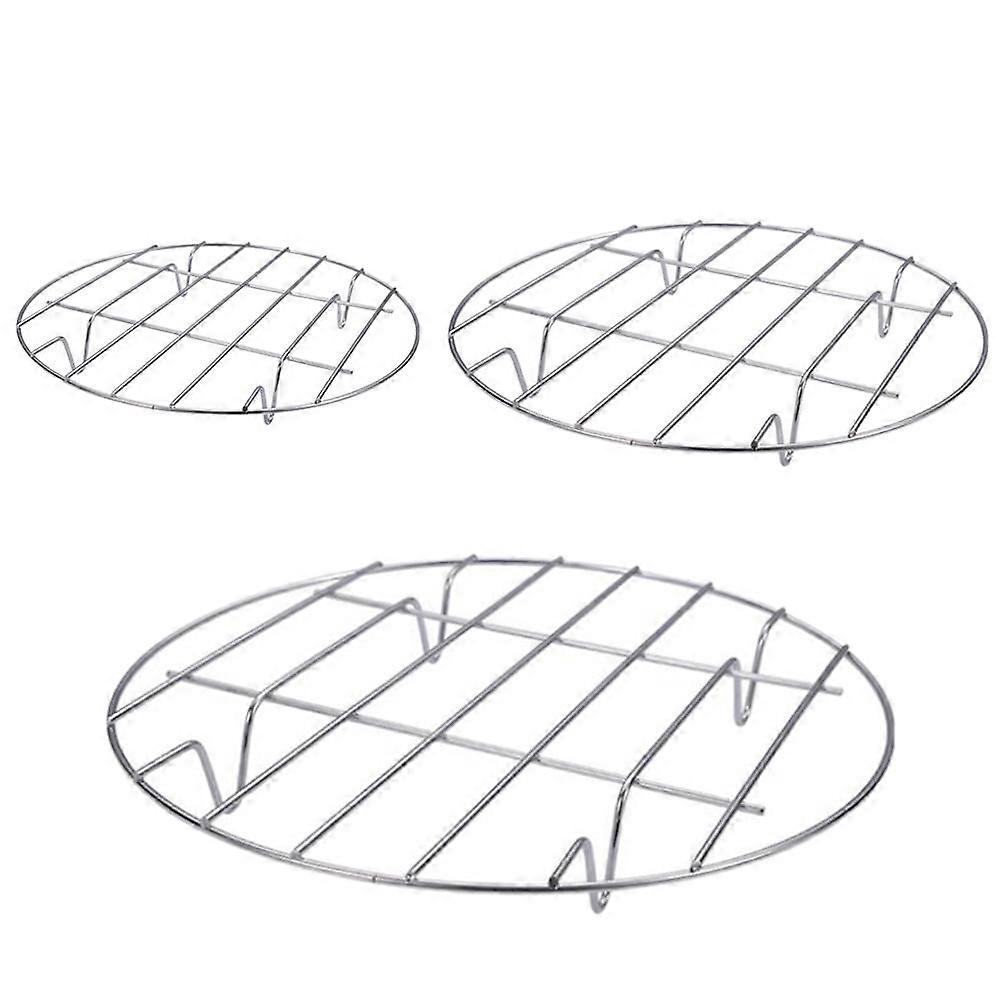 3pcs Multi-purpose Steaming Cooling Racks Stainless Steel Steaming Holders