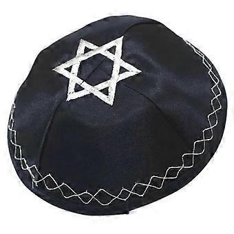 Elegante Kippa-Kappe für Erwachsene Jüdische Hutstickerei Stern Kippa Kappe Komfortable Yarmulke Hut Judentum Kippa Hut Accessoire
